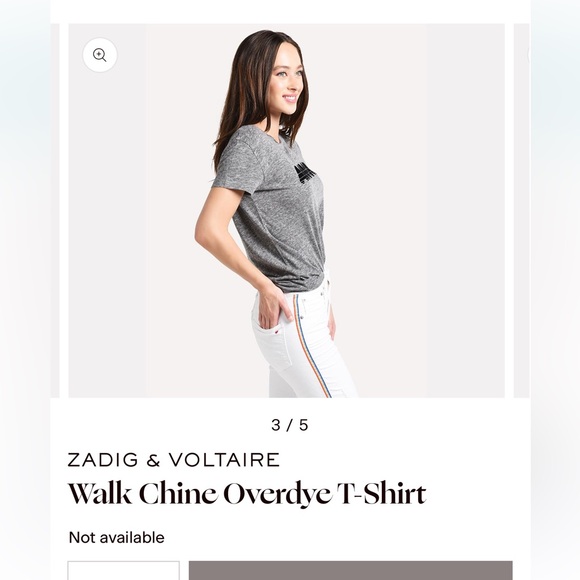 Zadig + Voltaire Chine Over-dye T-Shirt - Picture 2 of 10
